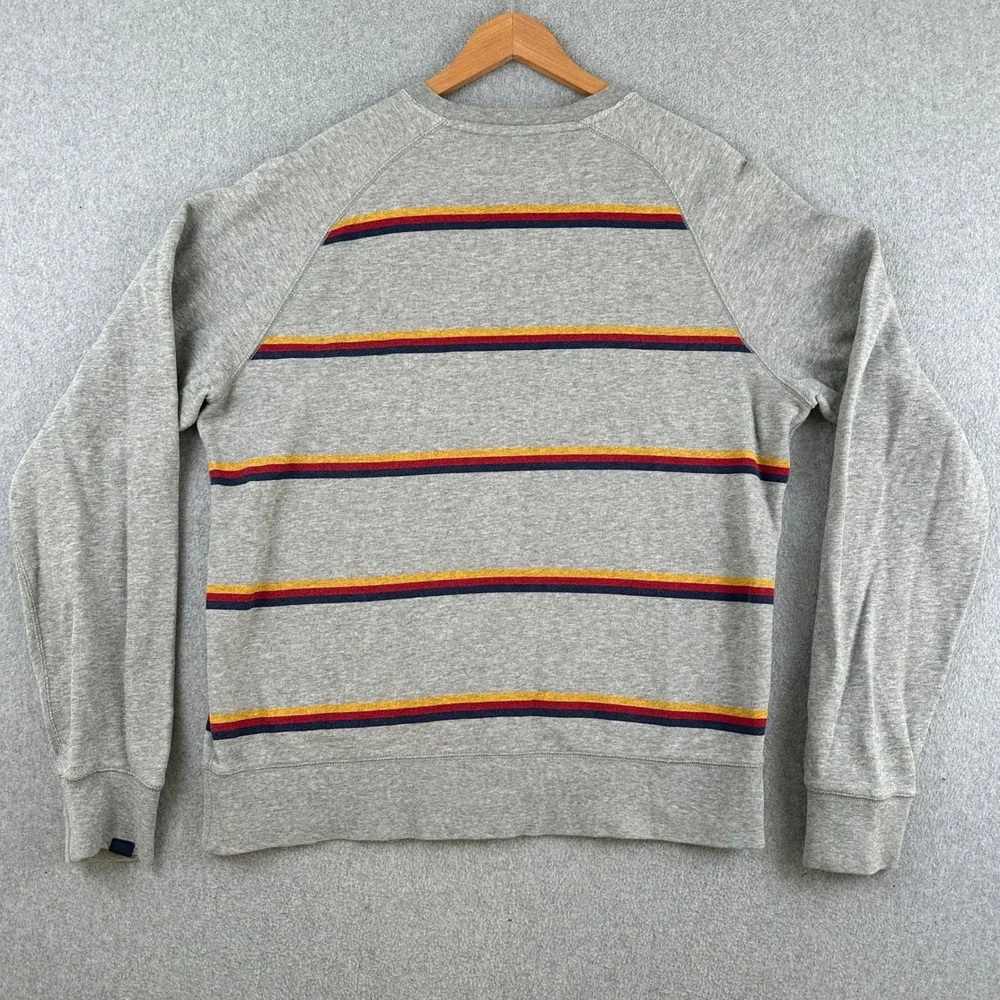 Nike Sweatshirt Mens L‎ Gray Golf Tour Performance Striped Crewneck Long Sleeve